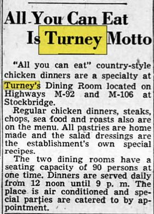 Mason Manor Motel (Turneys Dining Room) - June 1954 Article (newer photo)